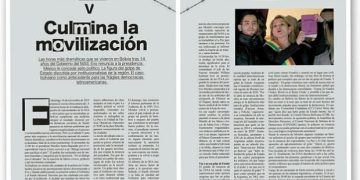 culmina la movilización, asume Jeanine Añez, cae Evo