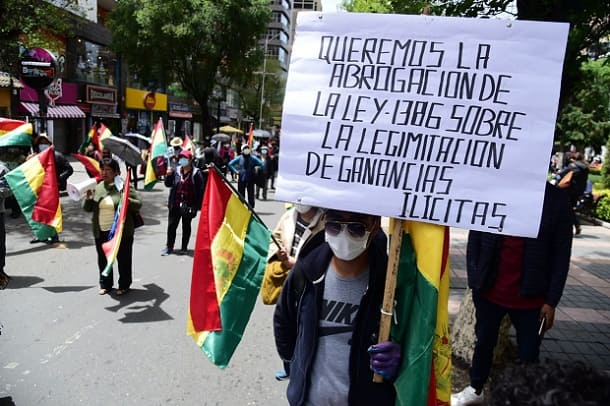 Protestas contra ley 1386 Bolivia