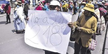 ley contra ganancias ilícitas, protestas Bolivia