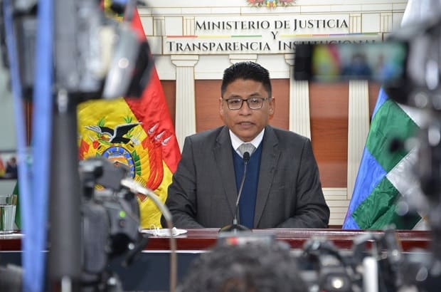 Iván Lima, ministro justicia, Bolivia