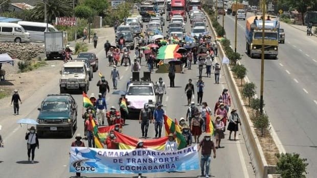 Cochabamba, protestas contra ley 1386