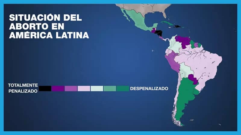 mapa aborto en América Latina