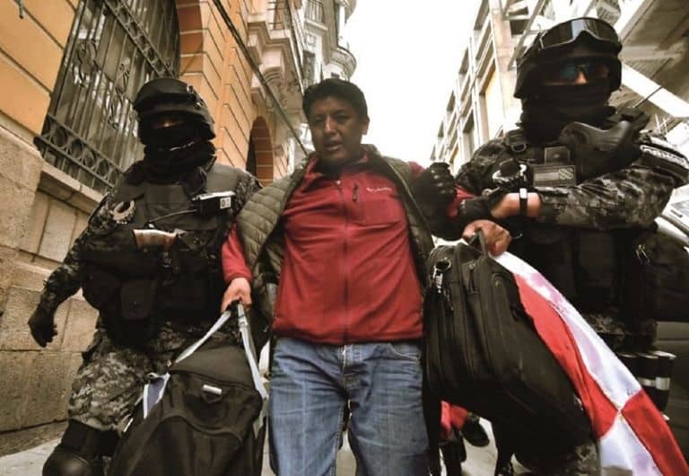 Marco Pumari, detenido. Comcipo