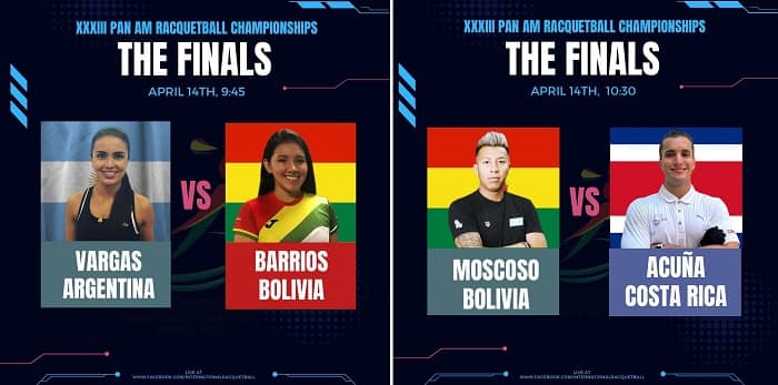 Panamericano Raquet, bolivianos Moscoso y Barrios