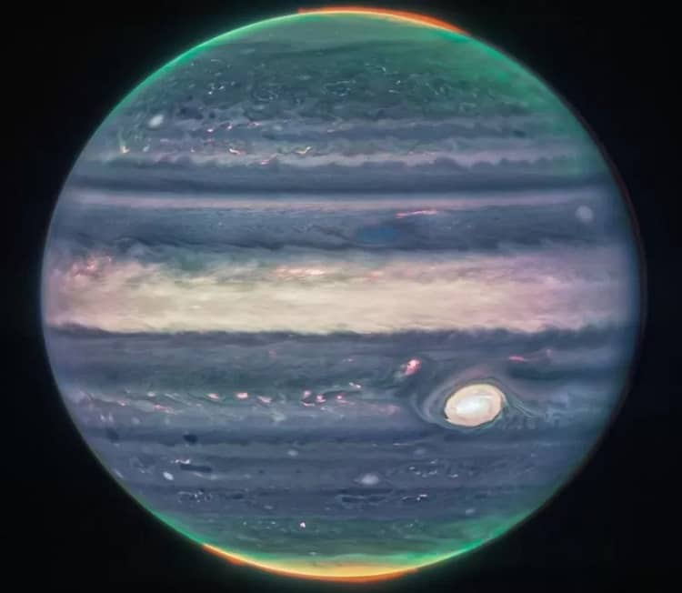 Júpiter foto telescopio James Webb