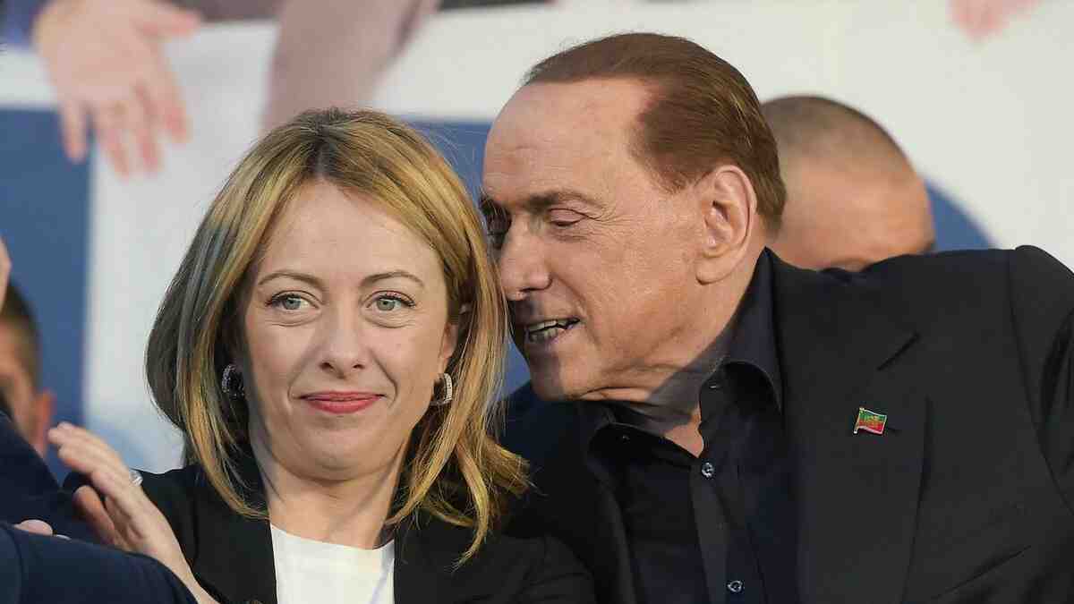 Berlusconi y Meloni, Italia