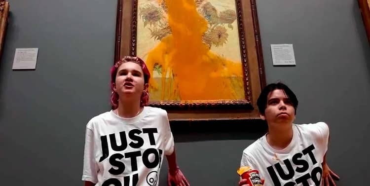 Los girasoles Van Gogh, activistas