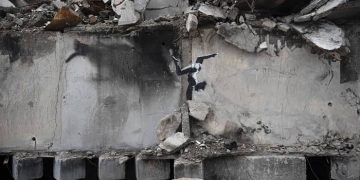 Banksy mural kiev Ucrania