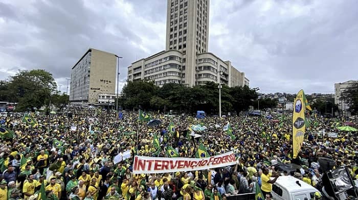 brasil, protestas de bolsonaristas piden a militares impedir gobierno de lula