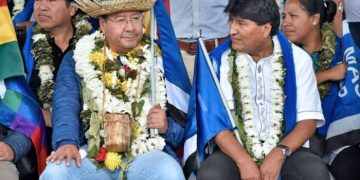 Luis Arce y Evo Morales, MAS