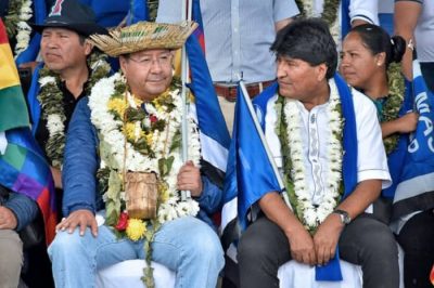 Luis Arce y Evo Morales, MAS
