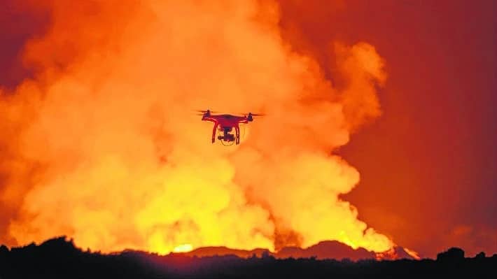 drones, incendios forestales