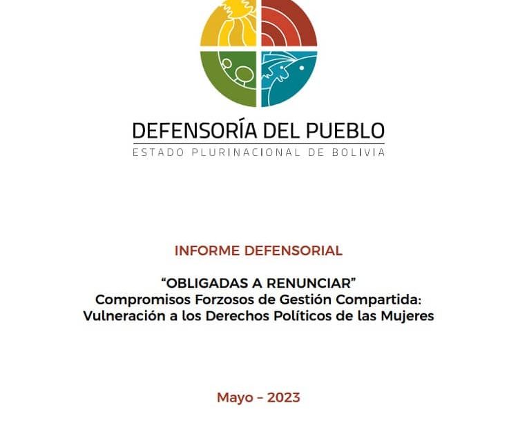 Defensoría del pueblo, informe ley de acoso político 2023