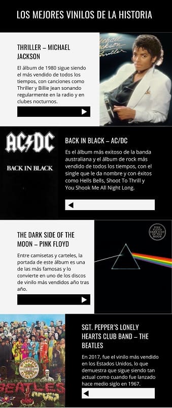 infografía, los mejores discos de vinilo, música