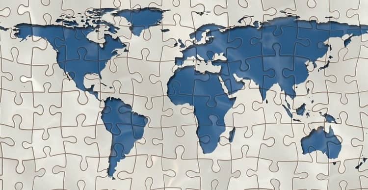economía global, mundo mapa