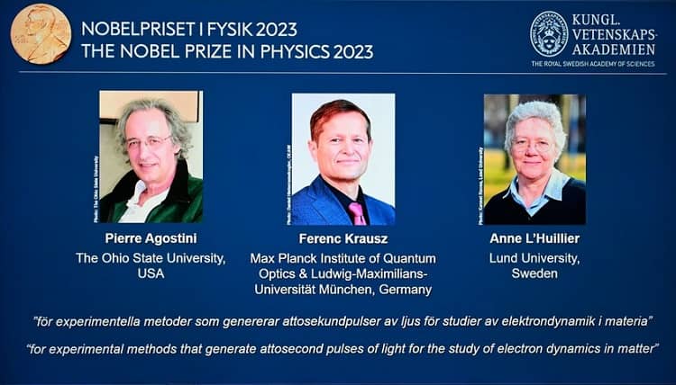 premio nobel física 2023 pulsos de luz