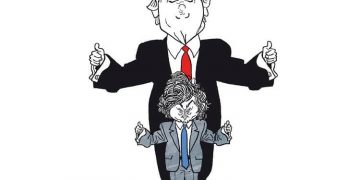 Donald Trump y Javier Milei. Imagen Alfredo Sábat