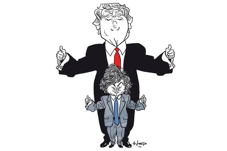 Donald Trump y Javier Milei. Imagen Alfredo Sábat