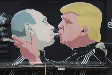 mural Putin y Trump