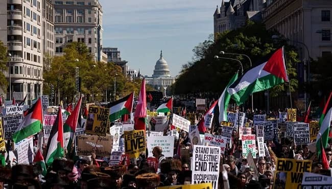 EEUU protestas pr Palestina