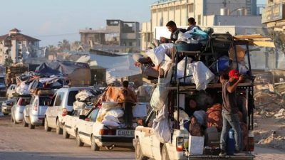 Rafah, gaza, palestinos huyen ataque israel