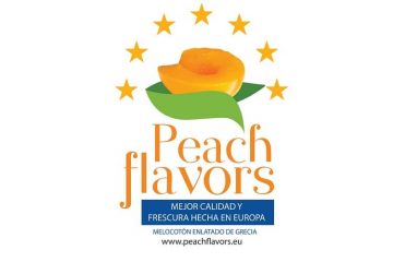 peach flavors, logo