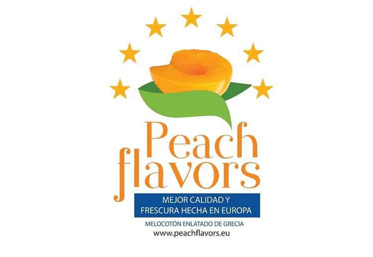 peach flavors, logo