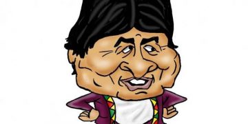 Evo Morales, caricatura Rocchia