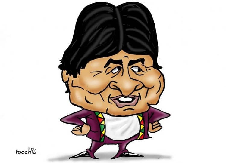 Evo Morales, caricatura Rocchia