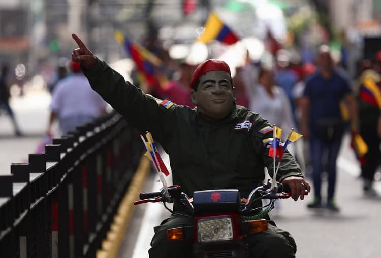 Venezuela, marcha de simpatizantes de Maduro