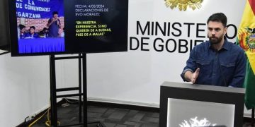 min gobierno, del Castillo sobre marcha de Evo Morales