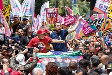 brasil elecciones municipales, lula en campaña con candidato