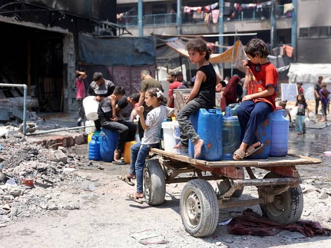 Gaza privada de agua, genocidio