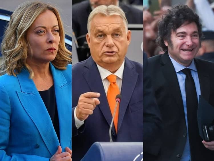 meloni, orban, milei