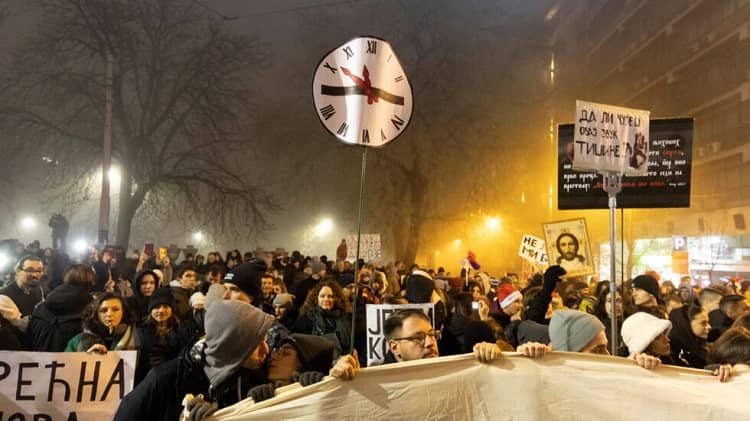 Serbia, protestas de estudiantes