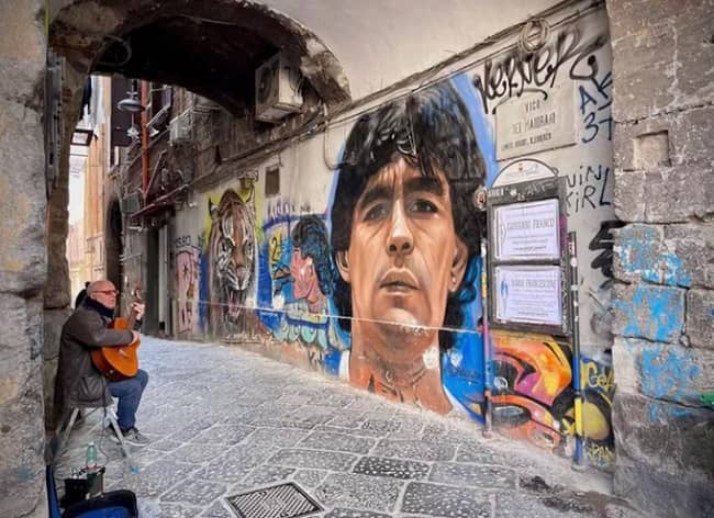 maradona, mural