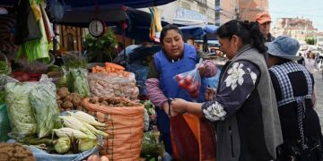 compra de alimentos en La Paz