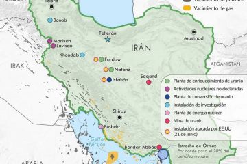 mapa programa nuclerar de Irán