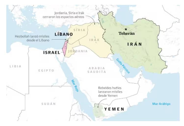 medio oriente mapa