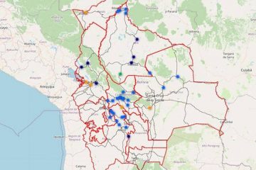 bolivia mapa puntos de bloqueo evista
