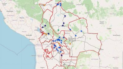 bolivia mapa puntos de bloqueo evista