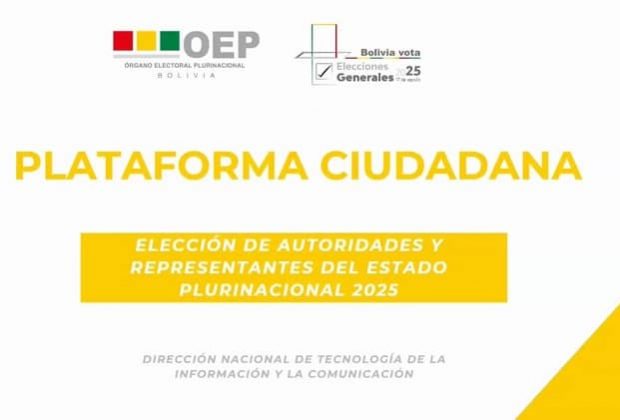 tse plataforma ciudadana OEP