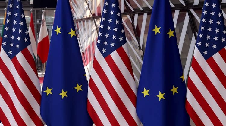 EEUU unión europea banderas