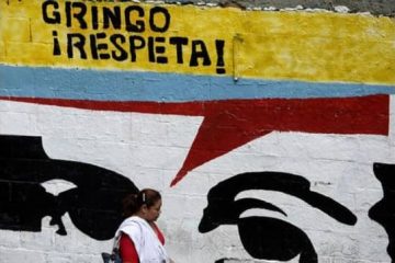 grafitis contra invervencion eeuu en Venezuela, america latina