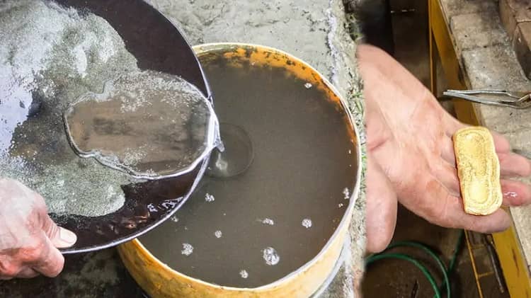 proceso para separar oro con mercurio