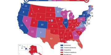 Mapa de los feudos electorales EEUU