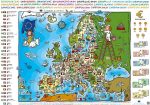 mapa ilustrado Uniñón europea 2023