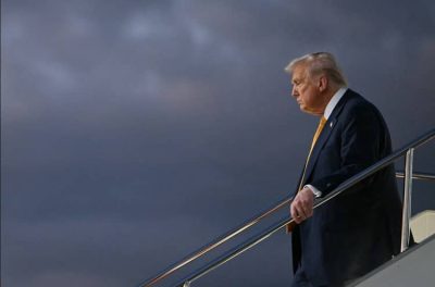 trump, arribando a japón oct 2025