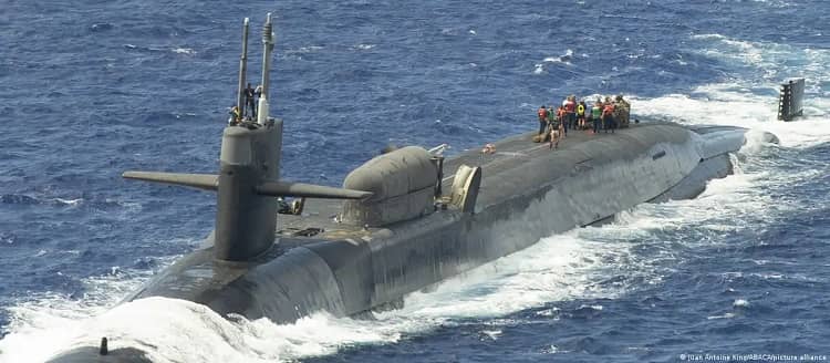 Submarino fuerza naval de EEUU en el pacífico