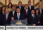 rodrigo paz y gabinete conferencia de prensa ajuste económico